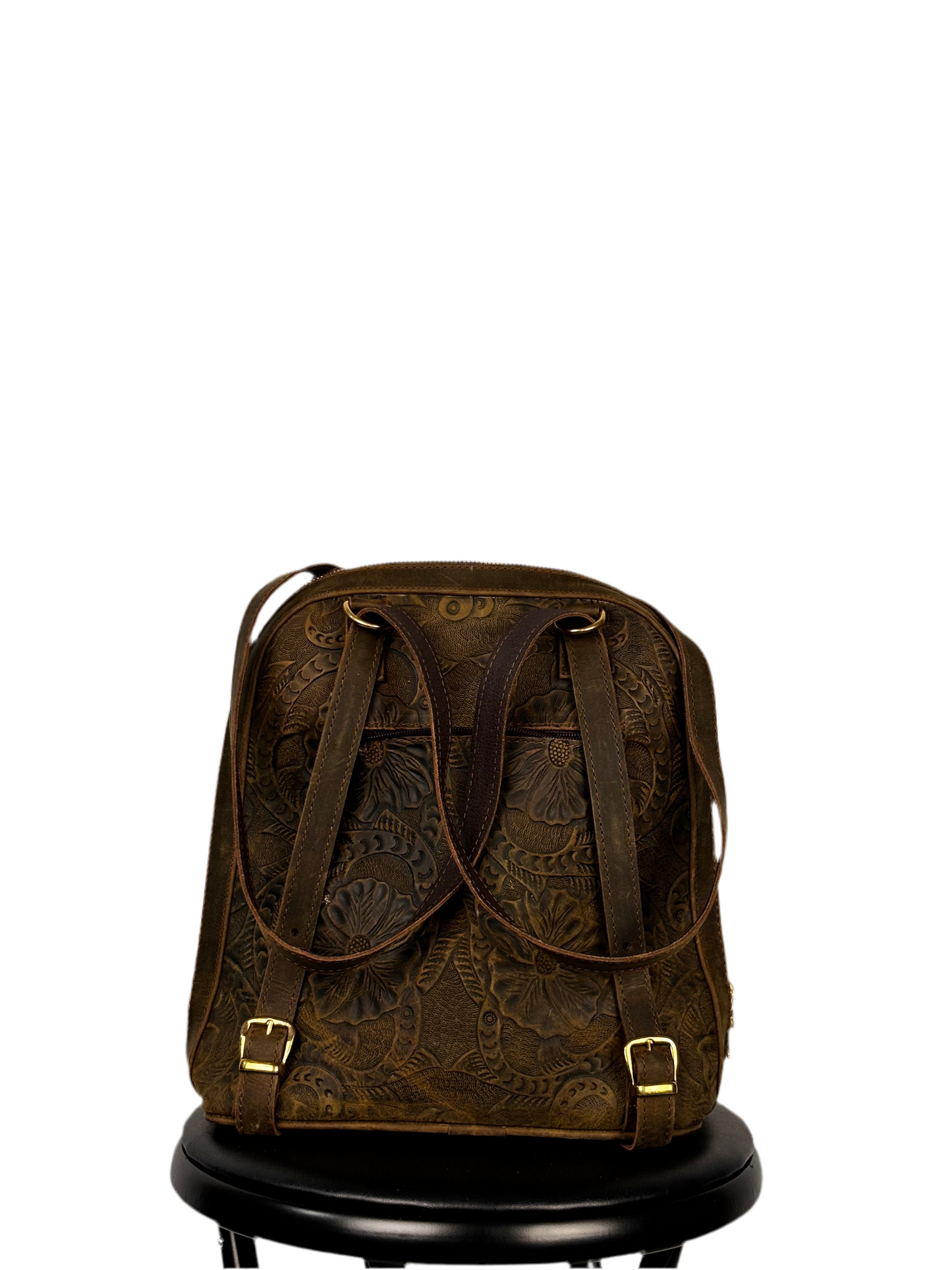 Brown Leather Backpack