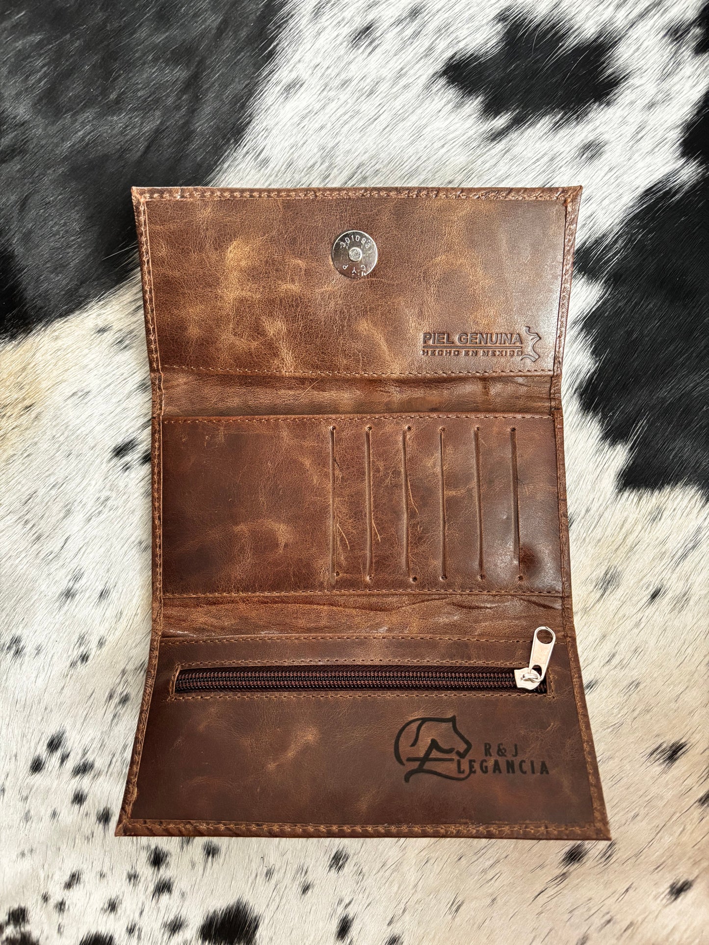 Cartera cincelado flor