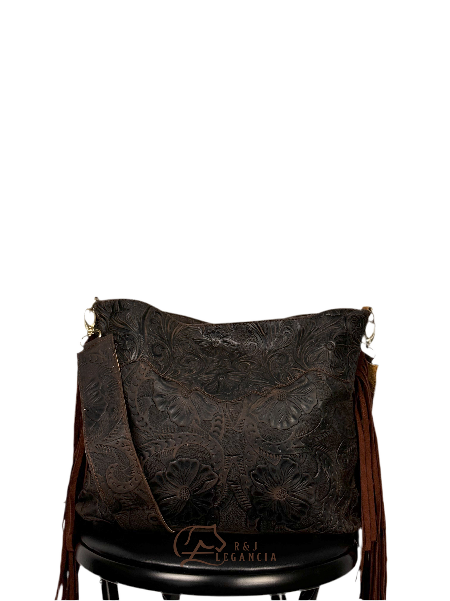 Floral Leather Crossbody Bag