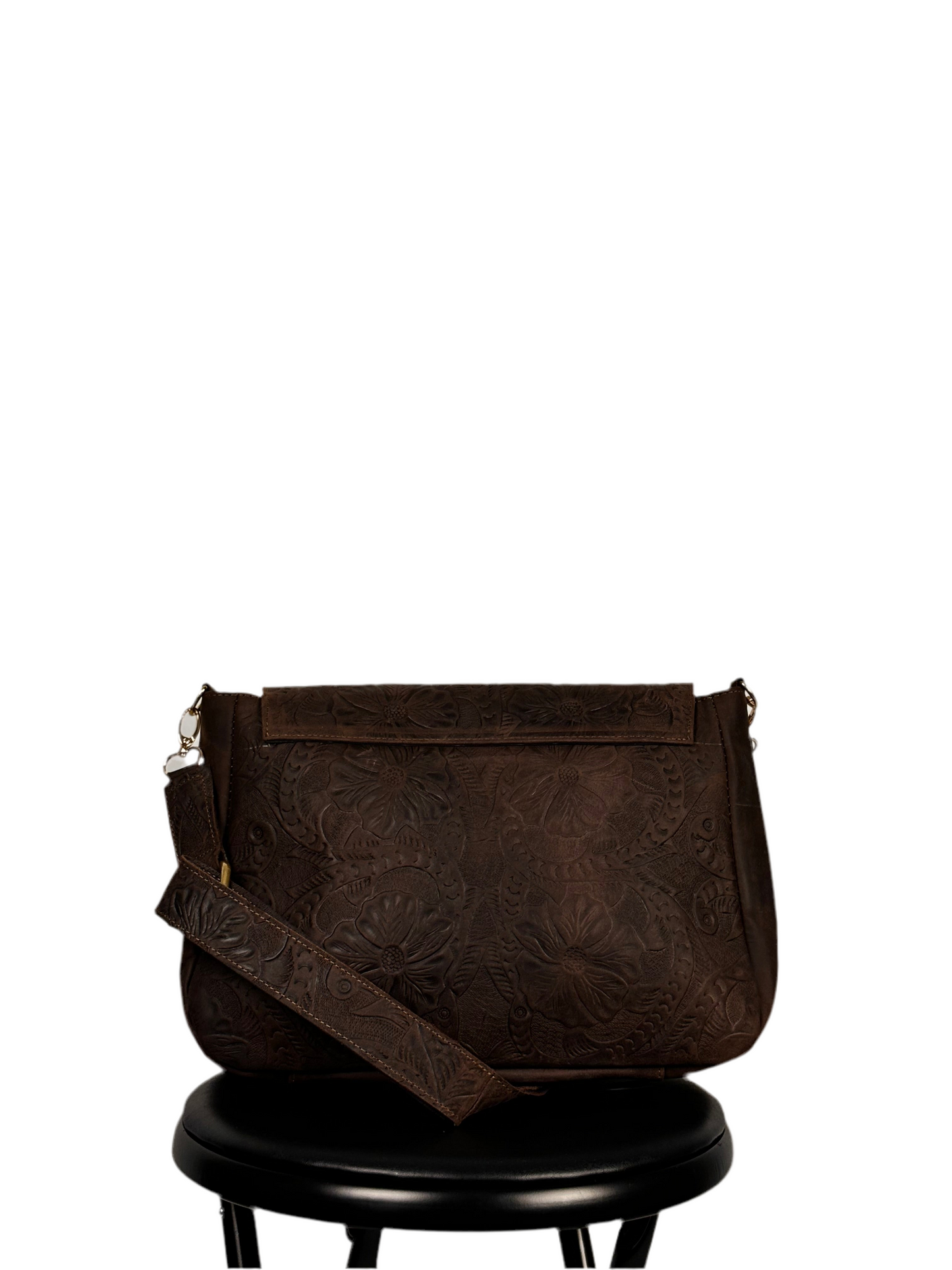 Dark Brown Leather Shoulder Bag