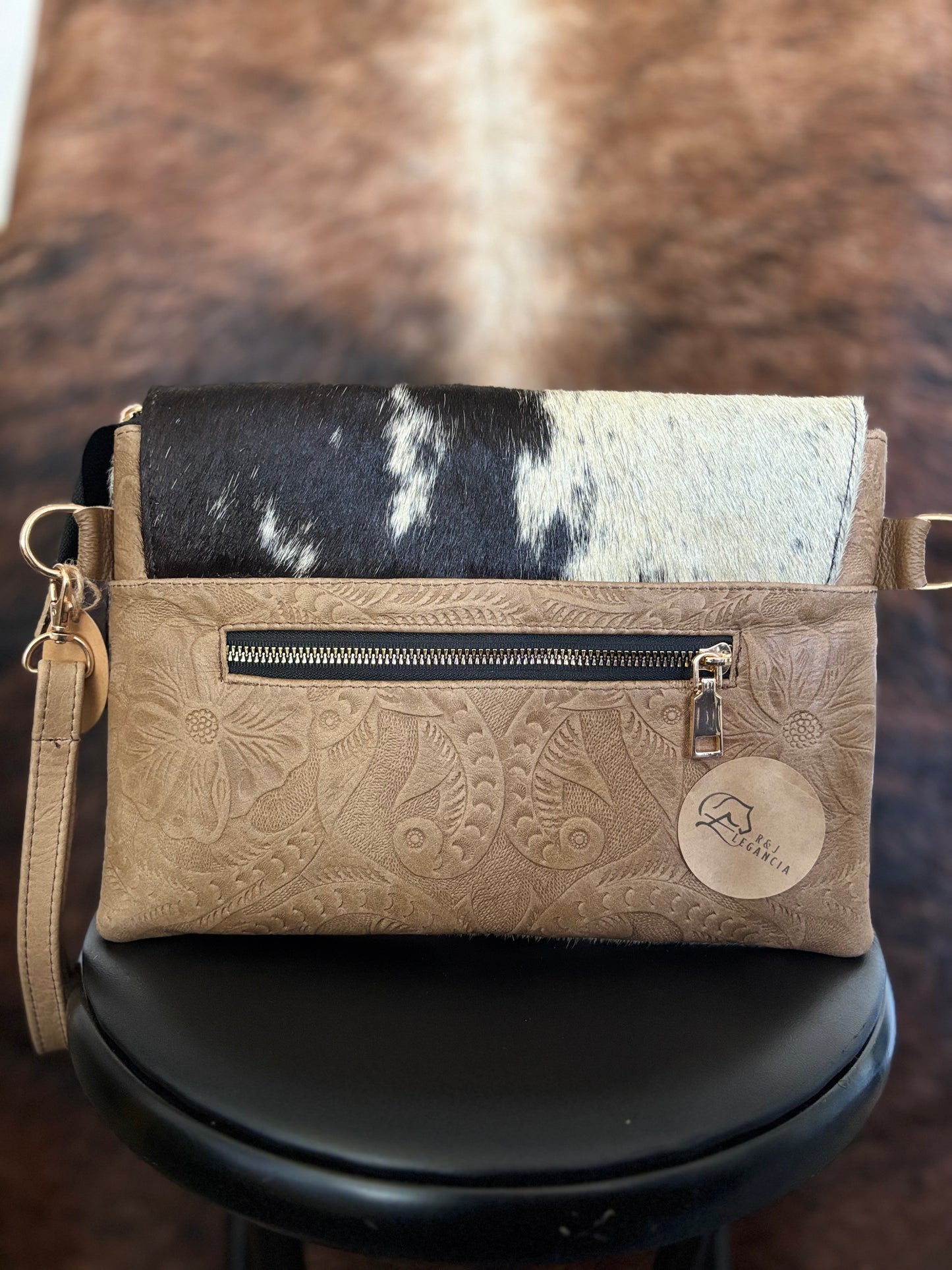 Cowhide Leather Crossbody Bag