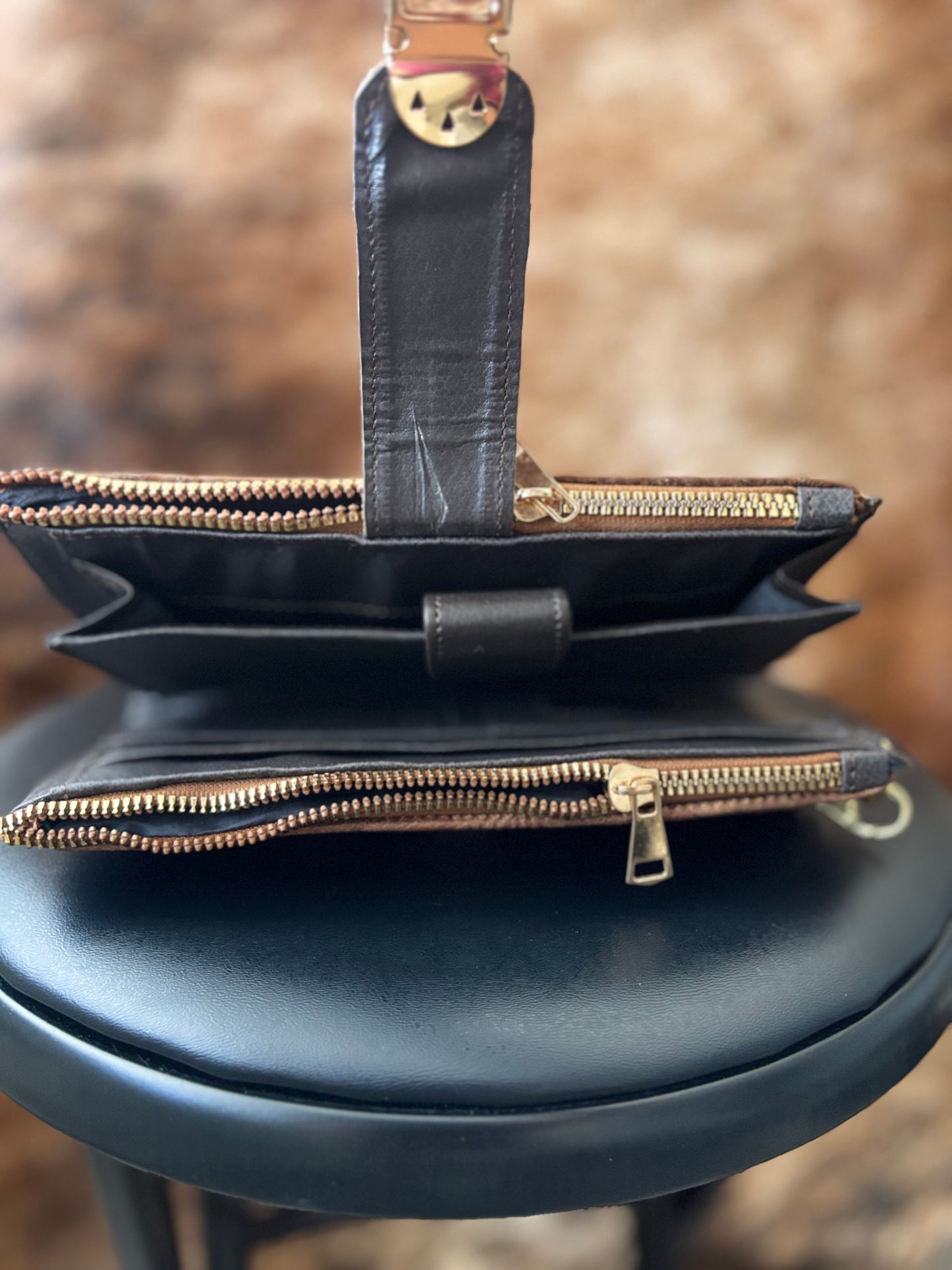 Leather Wallet with Wristlet