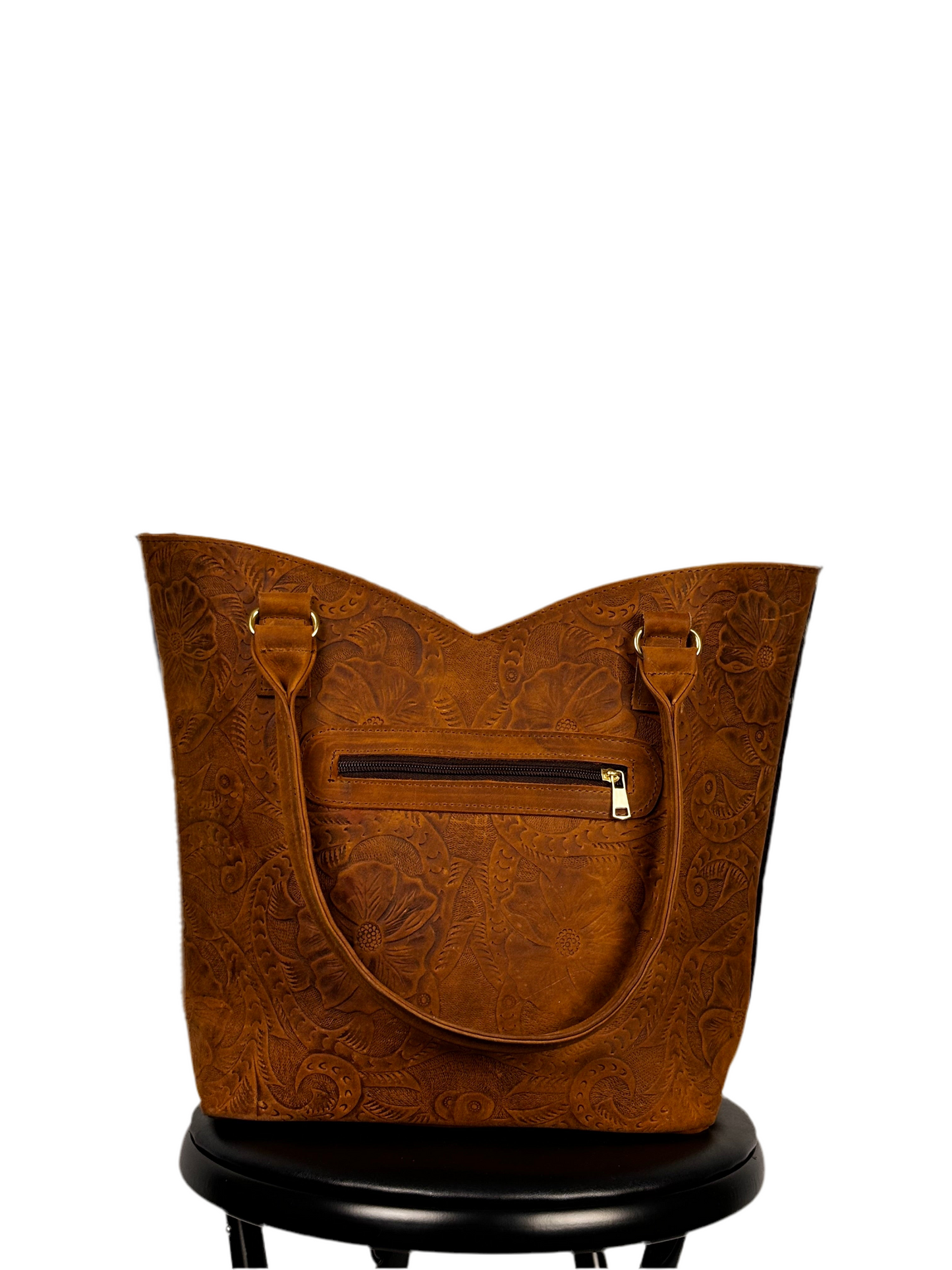 Cowhide Shoulder Bag Light Brown