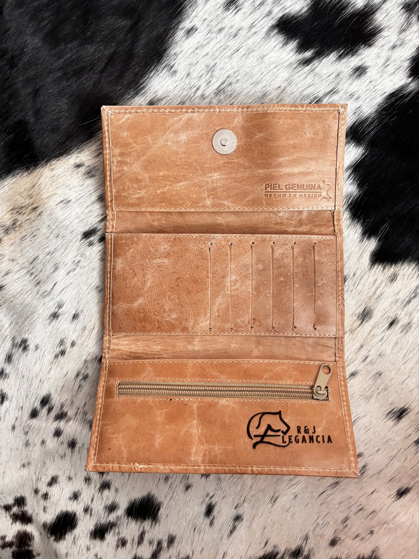 Cartera cincelado flor