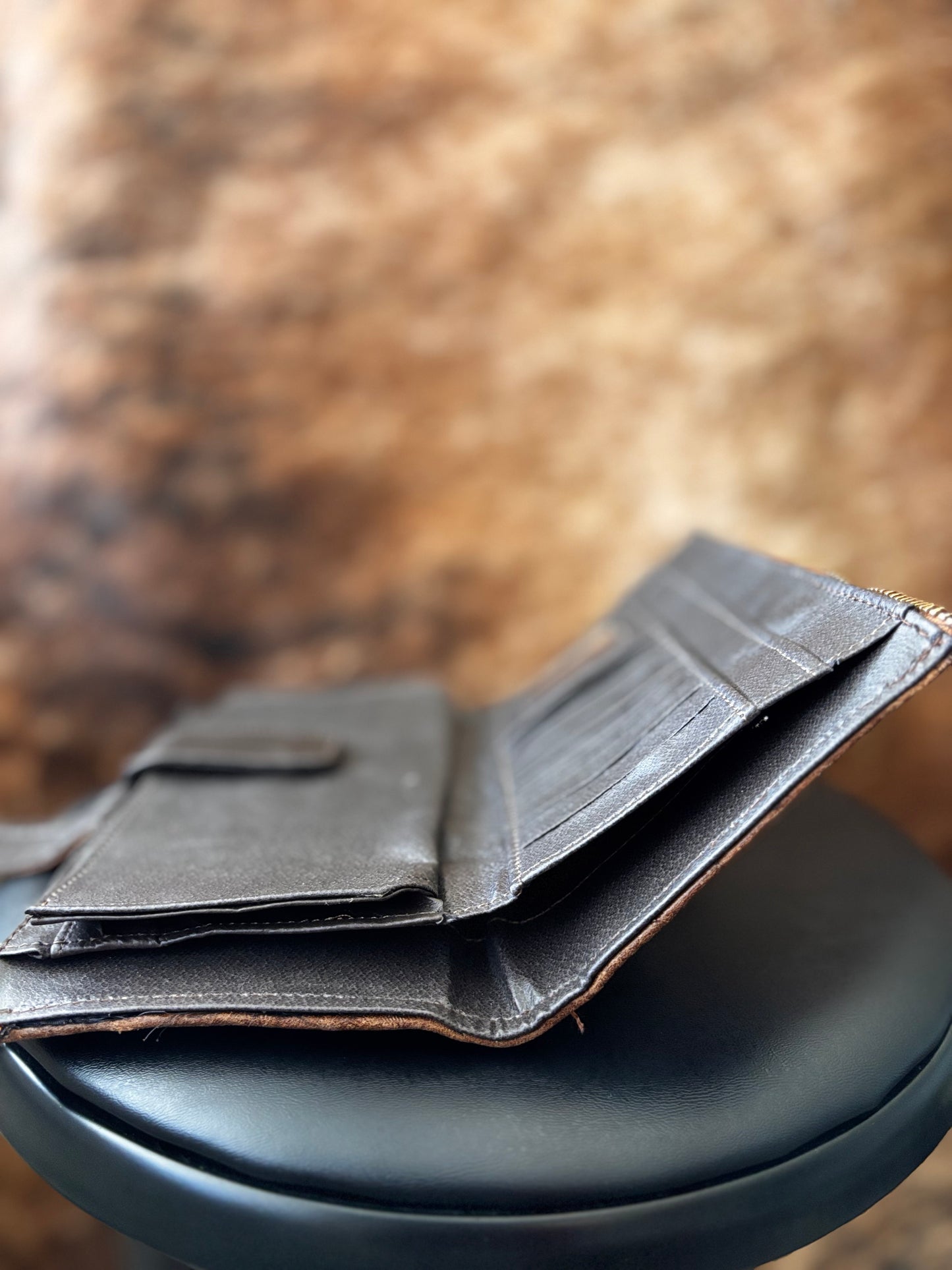 Leather Wallet with Wristlet
