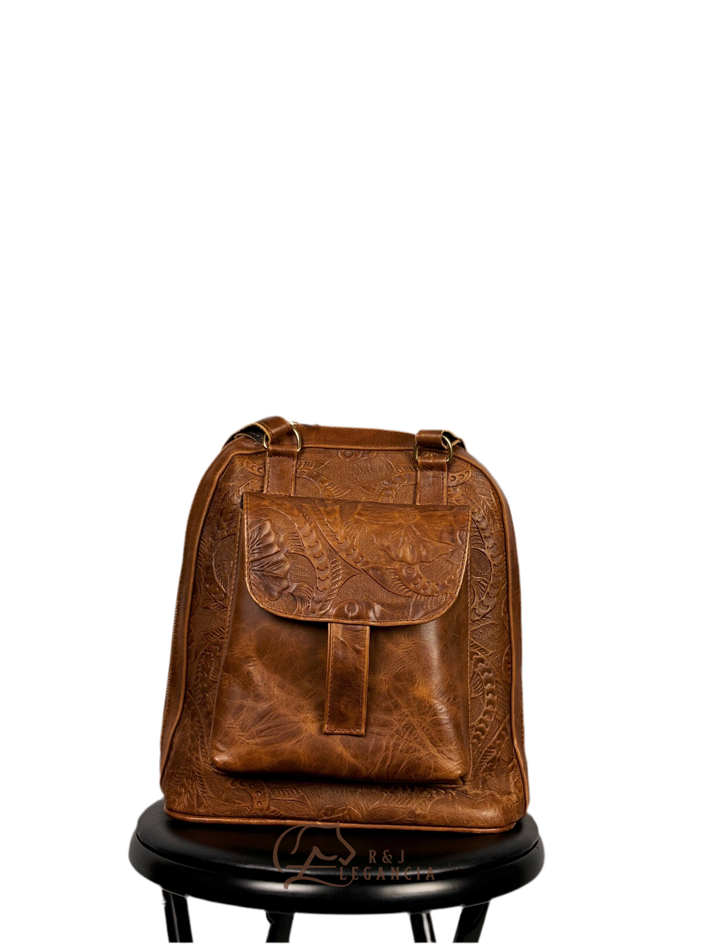 Tan Leather Backpack