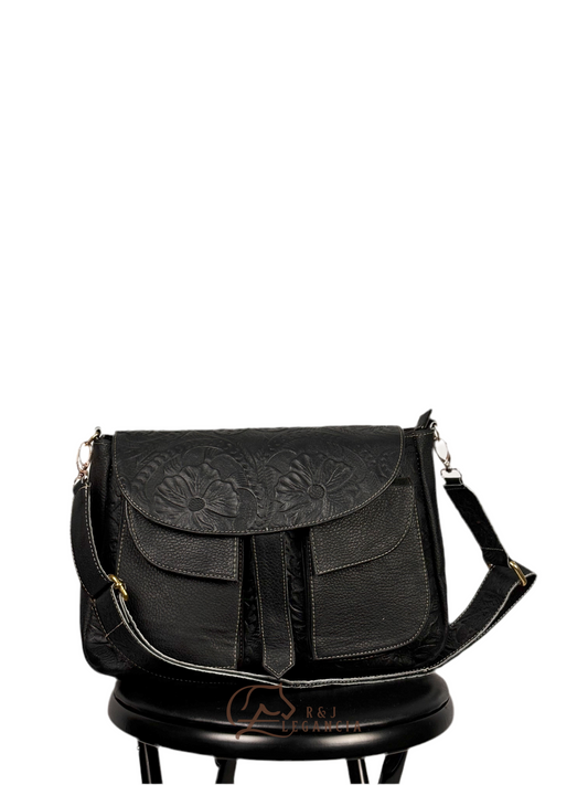 Black Leather Shoulder Bag