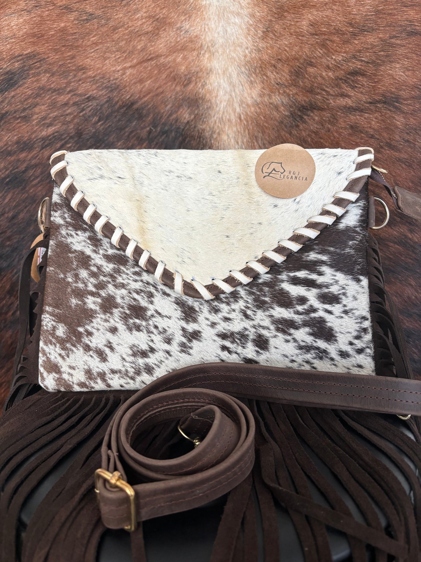 Cowhide Fringe Shoulder Bag