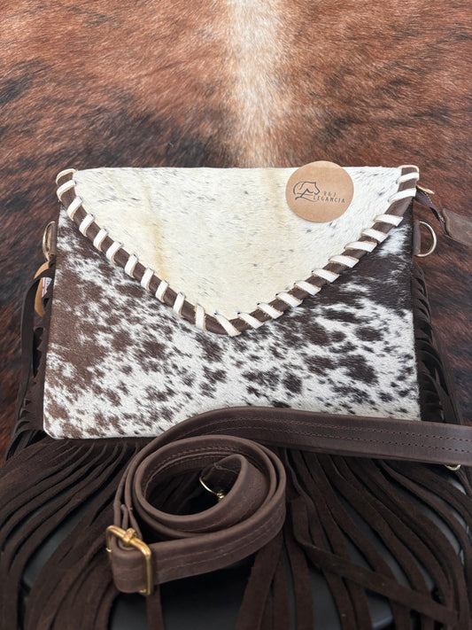 Cowhide Fringe Shoulder Bag