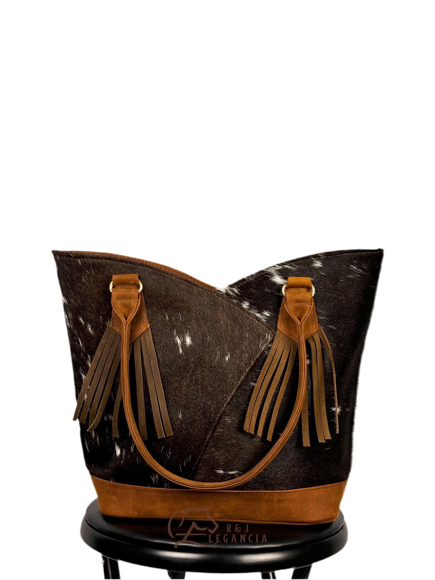 Cowhide Shoulder Bag Light Brown