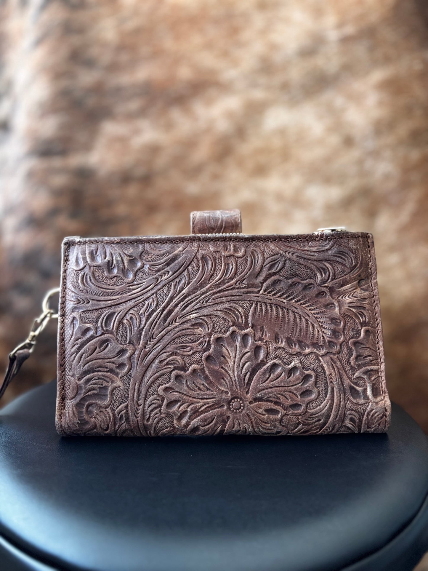 Leather Wallet with Wristlet