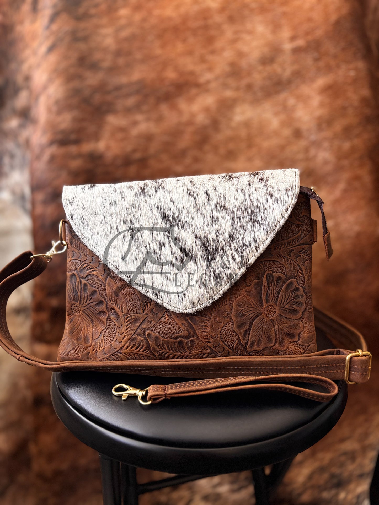 Cowhide Leather Crossbody Bag