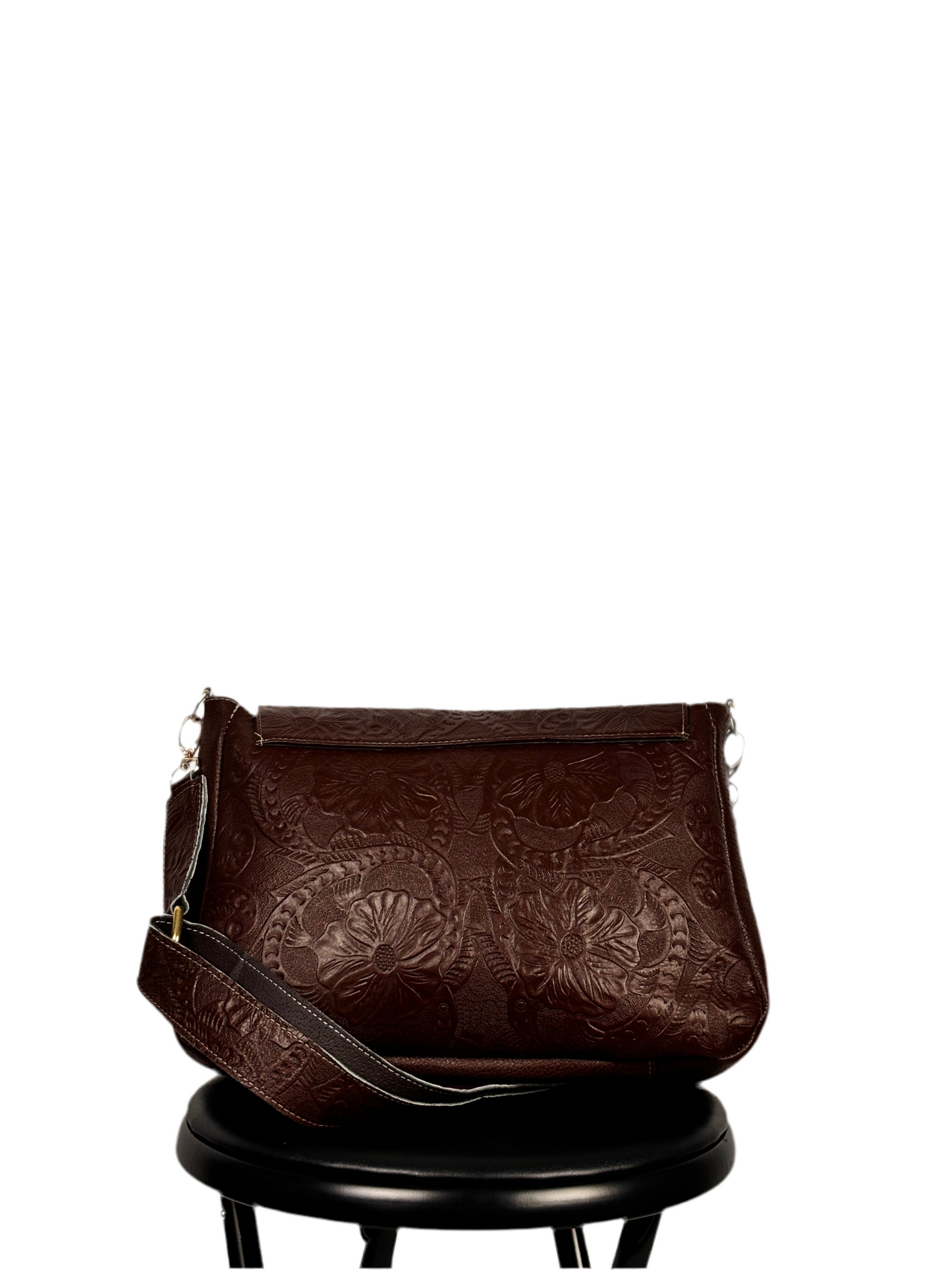 Very Dark Brown Leather Shoulder Bag