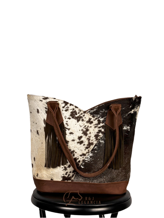 Cowhide Shoulder Bag Light Brown