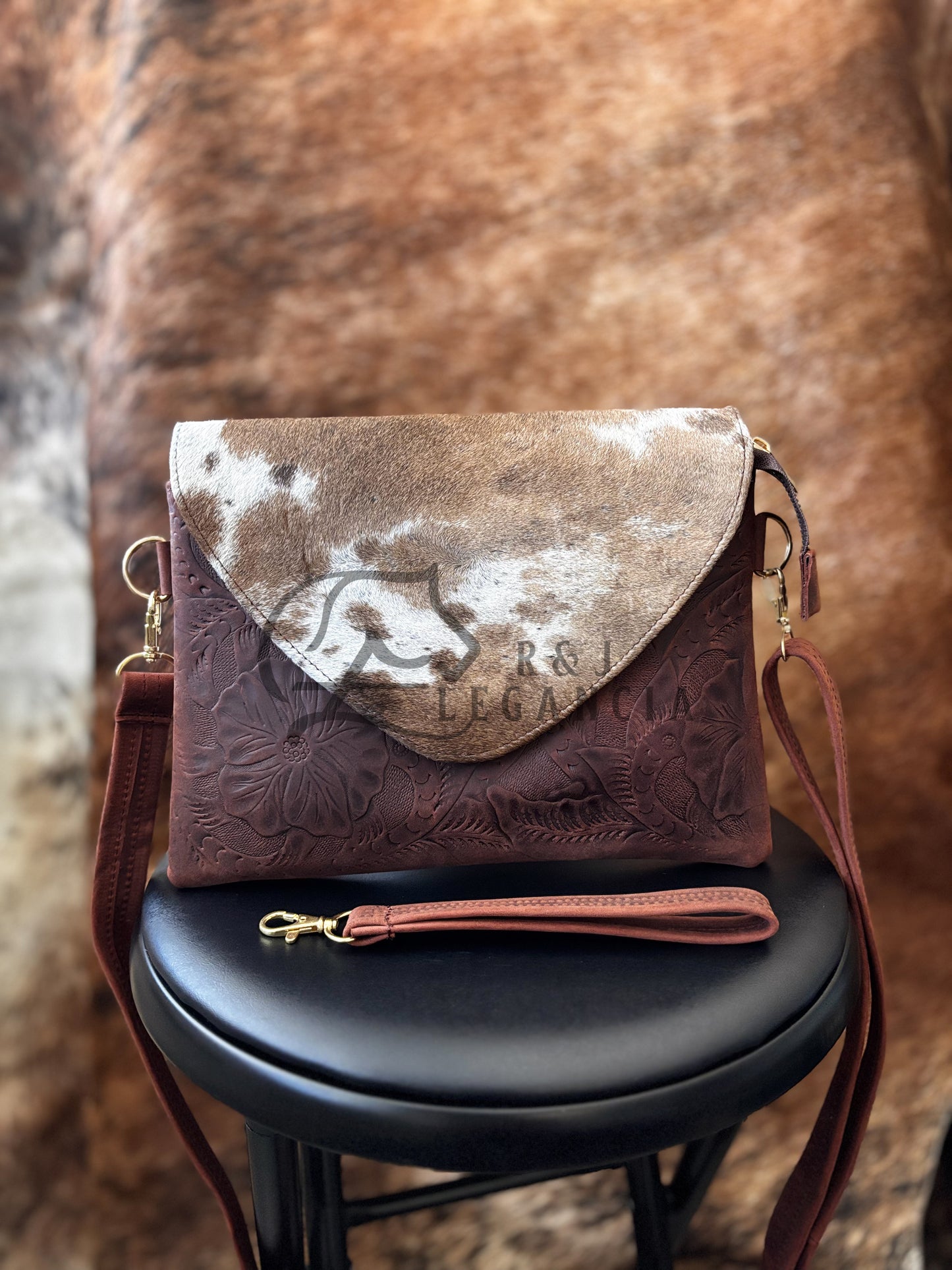 Cowhide Leather Crossbody Bag