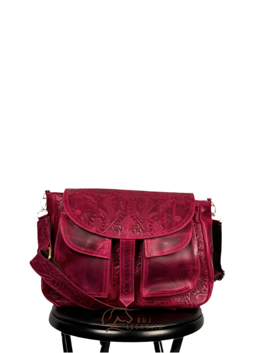 Red Leather Shoulder Bag