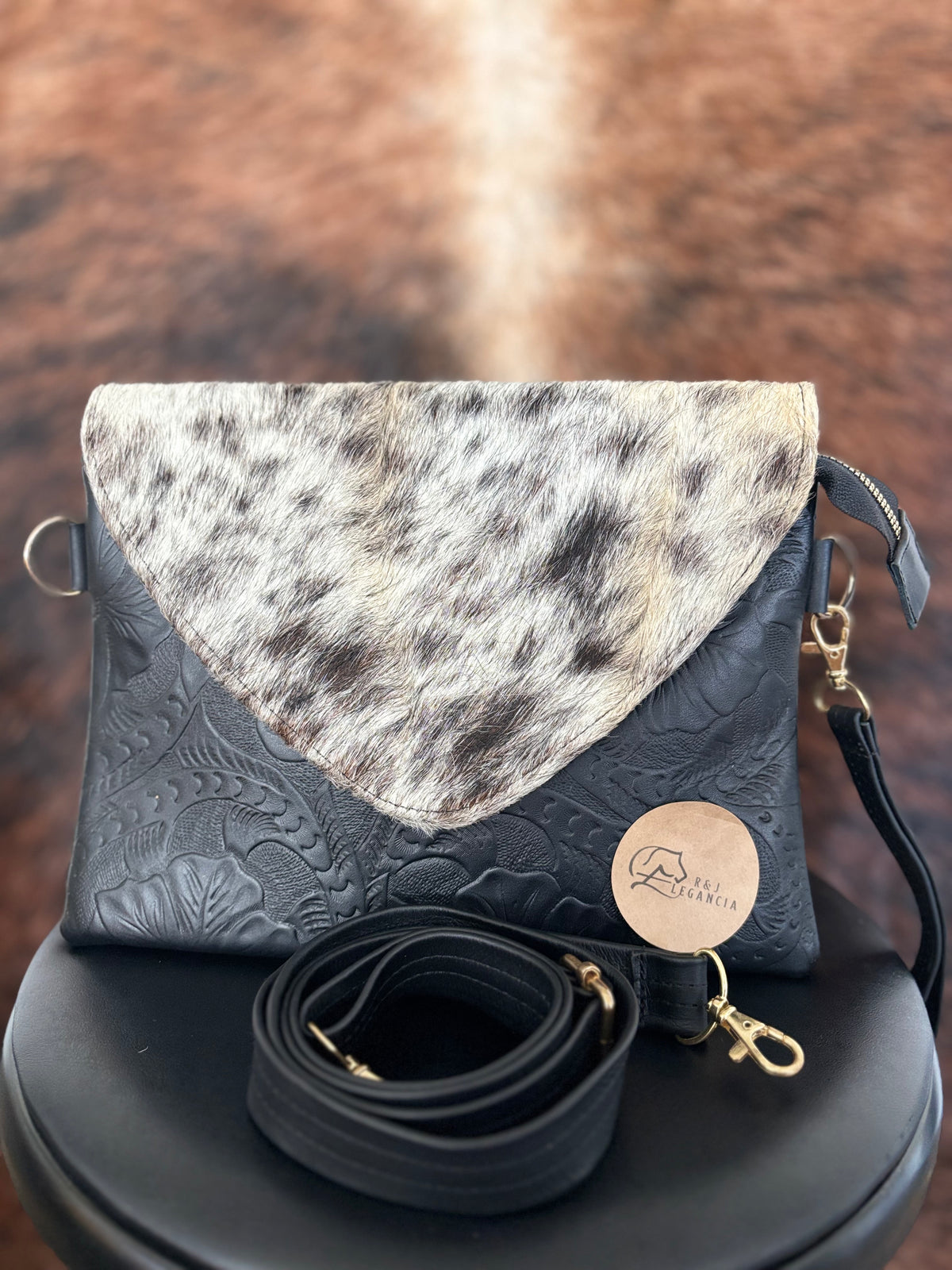 Cowhide Leather Crossbody Bag