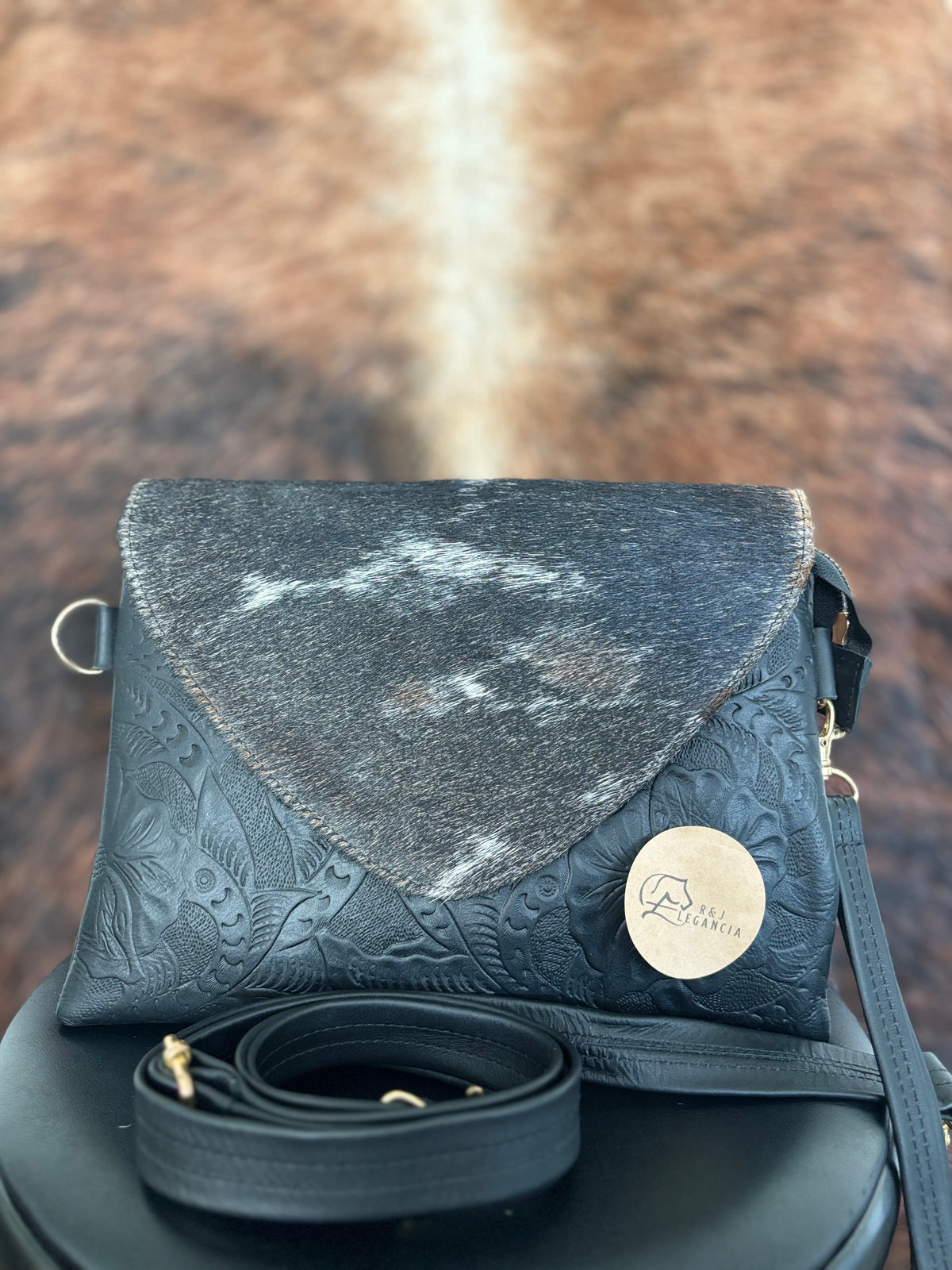 Cowhide Leather Crossbody Bag