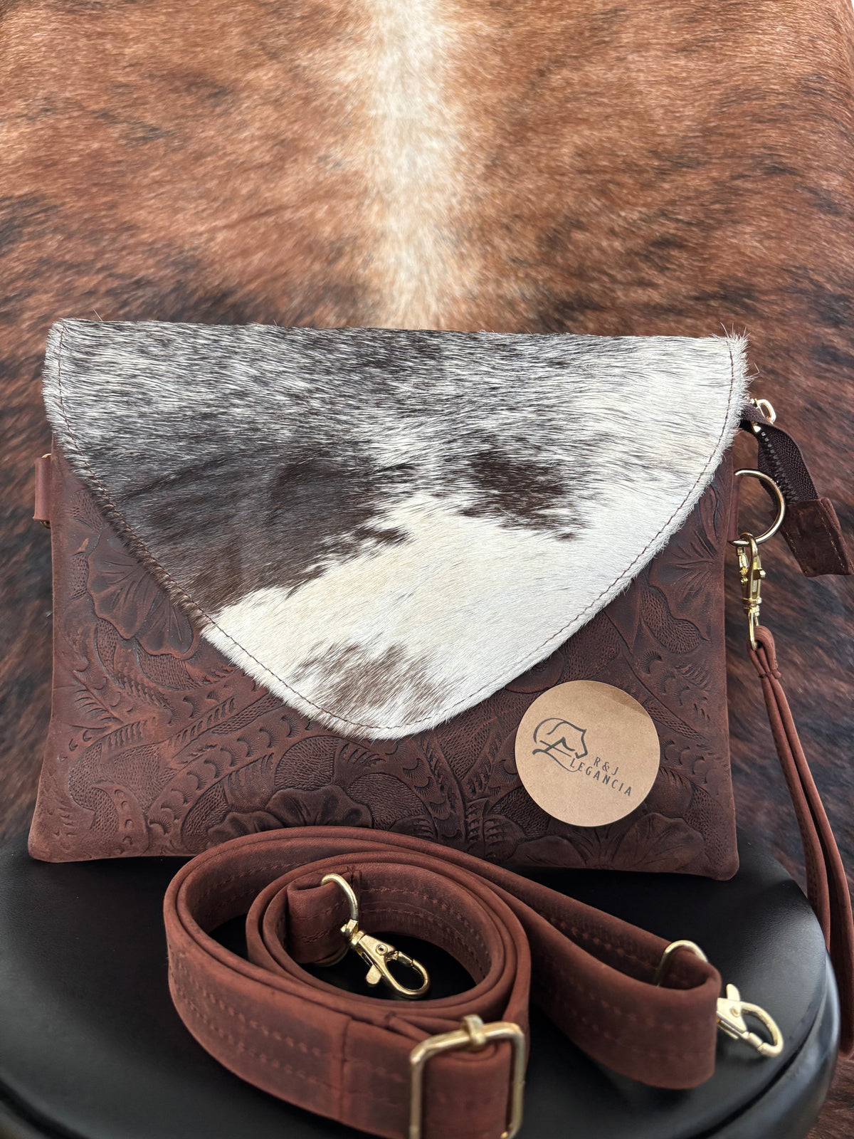 Cowhide Leather Crossbody Bag