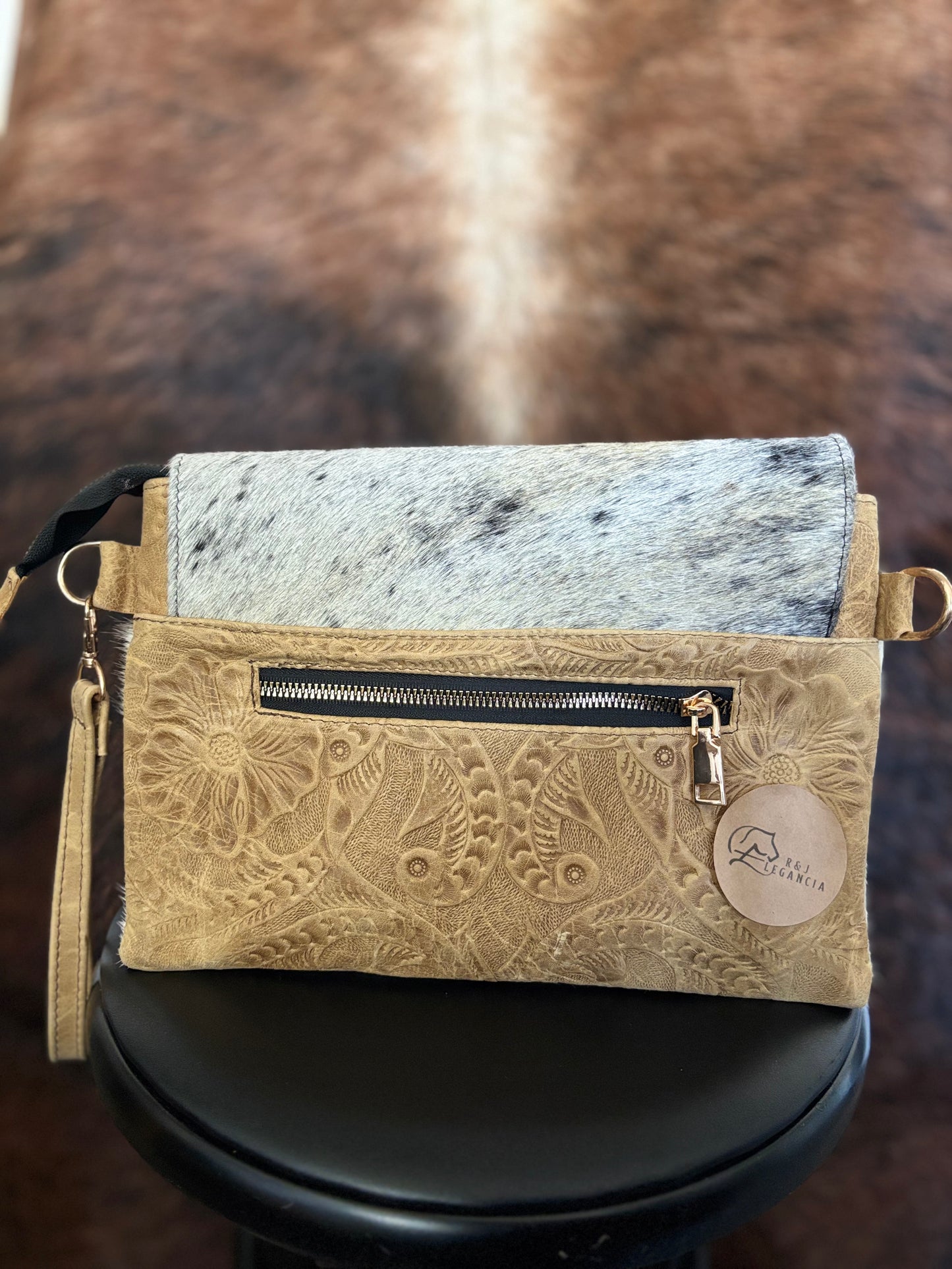 Cowhide Leather Crossbody Bag