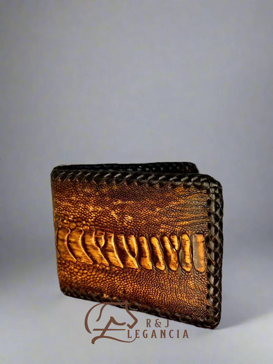 Ostrich Leg Braided Wallet