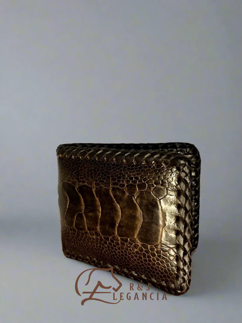 Ostrich Leg Braided Wallet